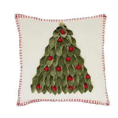 Berry Christmas Tree Pillow