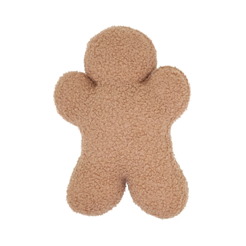 Boucle Gingerbread Man Shaped Pillow