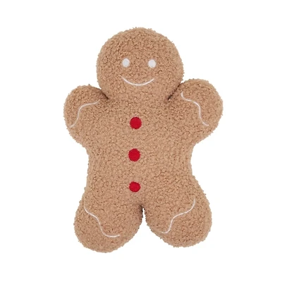 Boucle Gingerbread Man Shaped Pillow