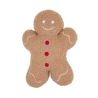 Boucle Gingerbread Man Shaped Pillow