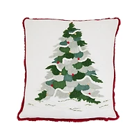 Embroidered Patch Christmas Tree Pillow