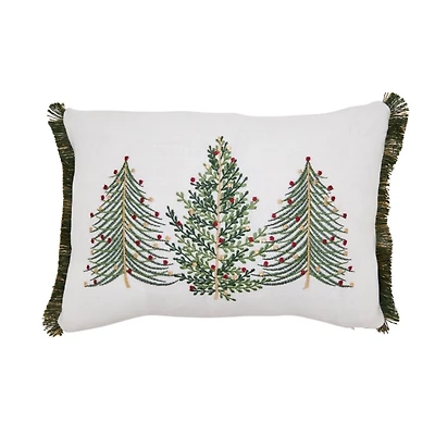 Christmas Tree Trio Lumbar Pillow