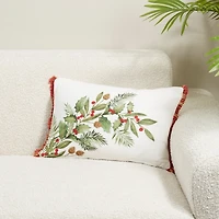 Holly Branch Lumbar Pillow