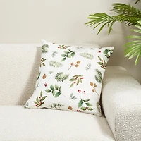 Holly and Pinecones Pillow
