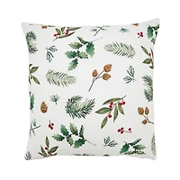 Holly and Pinecones Pillow