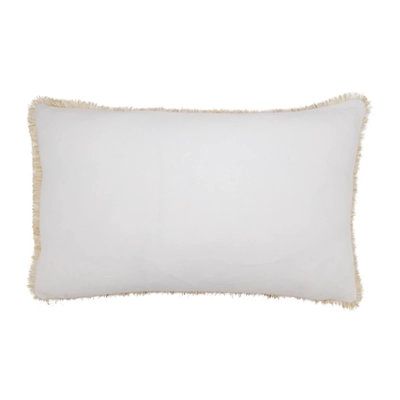 Gold Embroidered Believe Lumbar Pillow