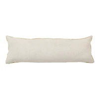 Tan Embroidered Snowflake Lumbar Pillow