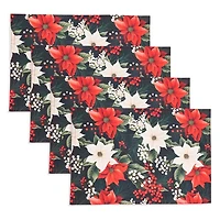 Winter Bloom Christmas Placemats, Set of 4