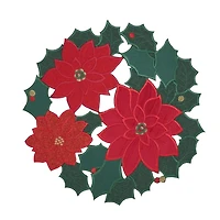 Winter Bloom Poinsettia Placemats, Set of 4