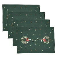 Embroidered Wreath Placemats