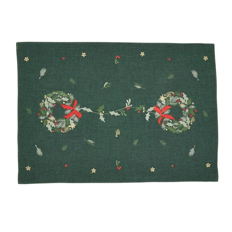 Embroidered Wreath Placemats