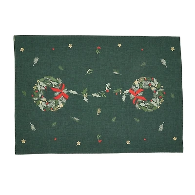 Embroidered Wreath Placemats