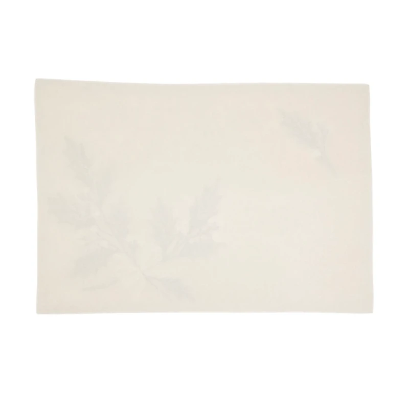 Linen Holly Leaves Christmas Placemats, Set of 4