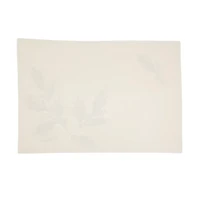 Linen Holly Leaves Christmas Placemats, Set of 4