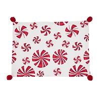 Peppermint Christmas Placemats, Set of 4