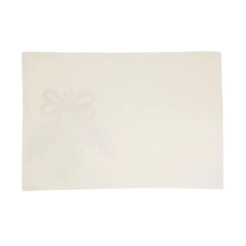 Linen Frosted Pine Christmas Placemats, Set of 4
