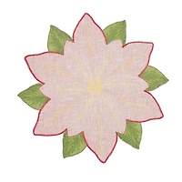 Winter Bloom Shaped Christmas Placemats, Set of 4