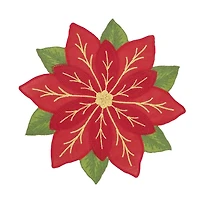Winter Bloom Shaped Christmas Placemats, Set of 4