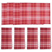 Red Rustic Plaid 8-pc. Napkin and Placemat Set