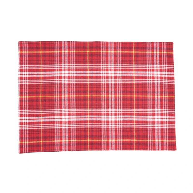 Red Rustic Plaid 8-pc. Napkin and Placemat Set