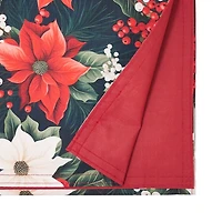 Poinsettias and Berries Christmas Table Runner