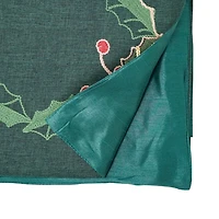 Green Holly Berries Christmas Table Runner