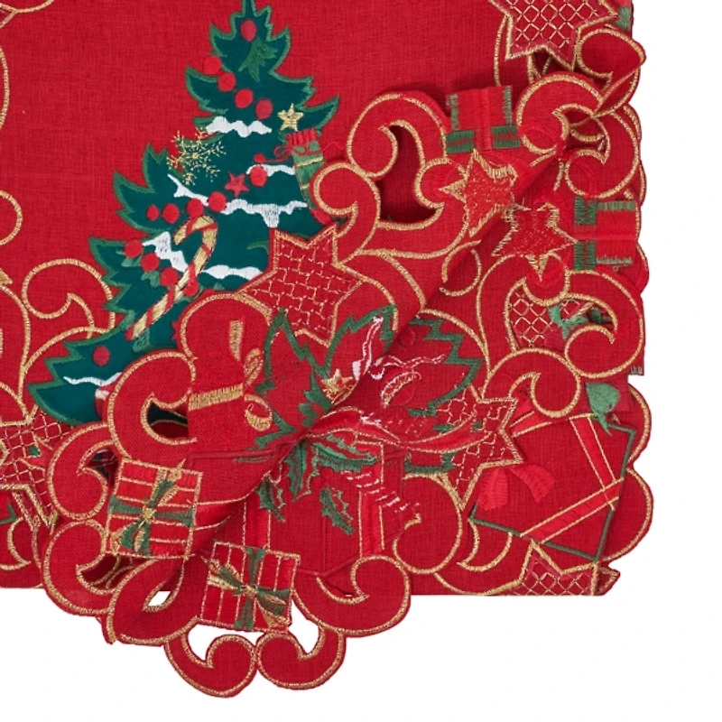 Christmas Tree Shaped Edge Table Runner