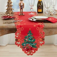 Christmas Tree Shaped Edge Table Runner