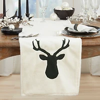 Faux Fur Reindeer Christmas Table Runner