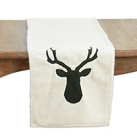 Faux Fur Reindeer Christmas Table Runner