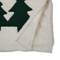 Faux Fur Christmas Tree Table Runner