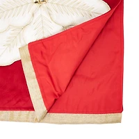 Velvet Poinsettia Christmas Table Runner