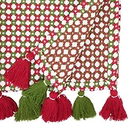 Woven Tassel Christmas Table Runner