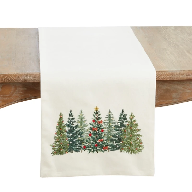 Christmas Treescape Table Runner