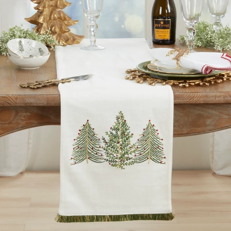 Christmas Tree Trio Table Runner