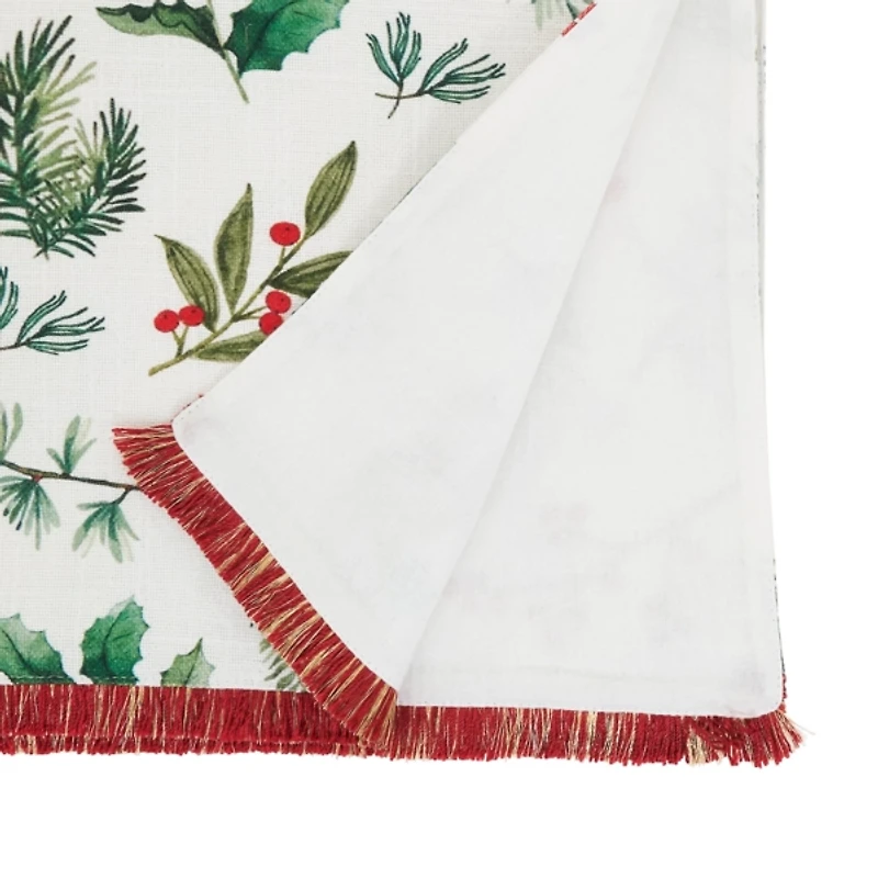 Holly and Pinecones Table Runner