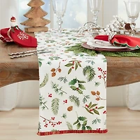 Holly and Pinecones Table Runner