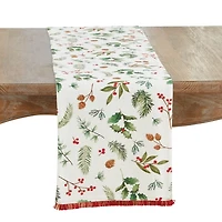 Holly and Pinecones Table Runner