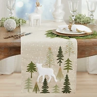 Trees and Reindeer Table Runner