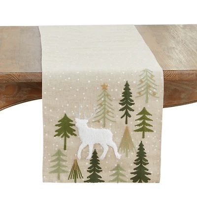 Trees and Reindeer Table Runner