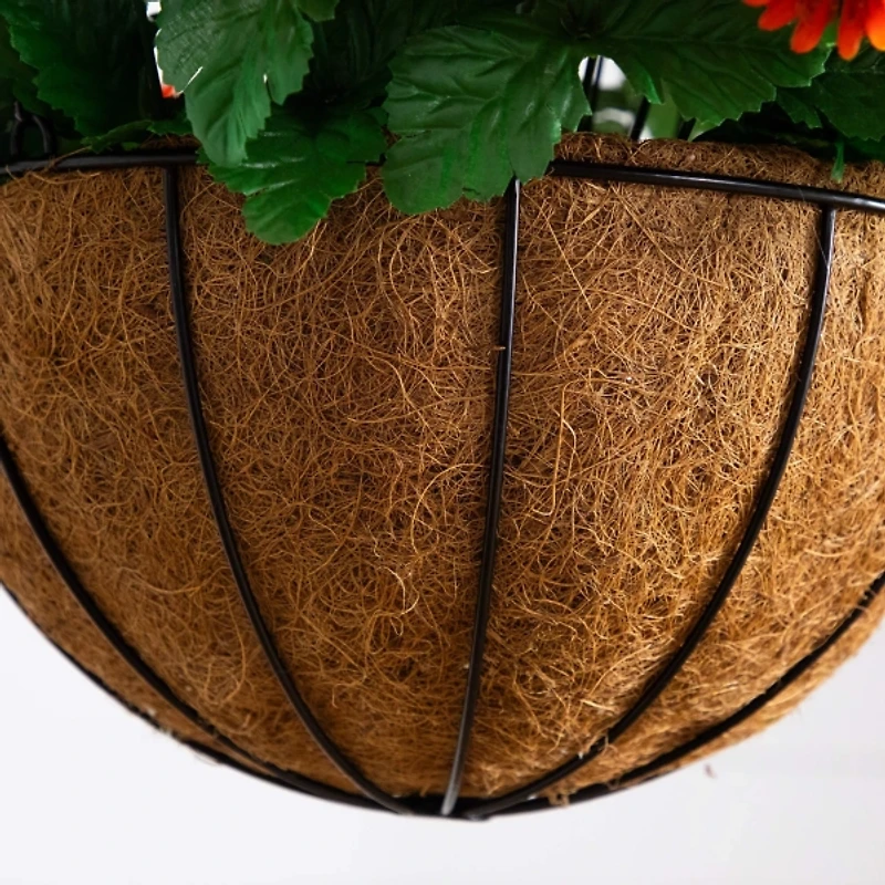 UV Resistant Orange Chrysanthemum Hanging Basket