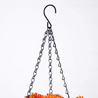 UV Resistant Orange Chrysanthemum Hanging Basket