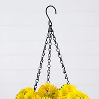 UV Resistant Yellow Chrysanthemum Hanging Basket