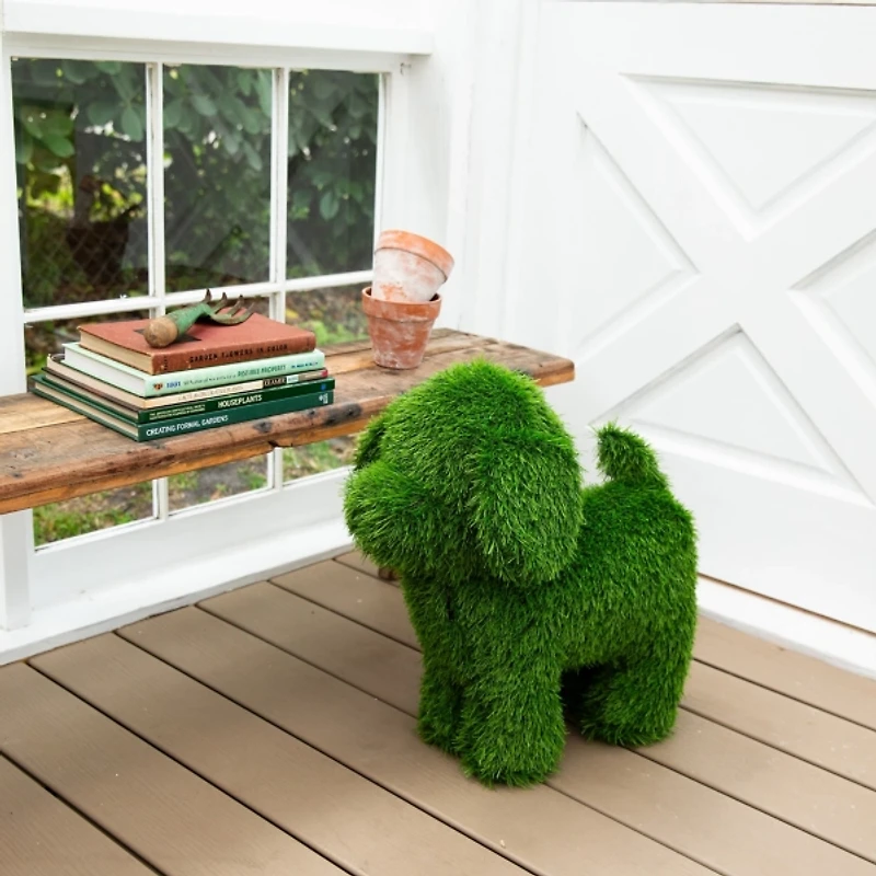 UV Resistant Grass Garden Plush Topiary Dog