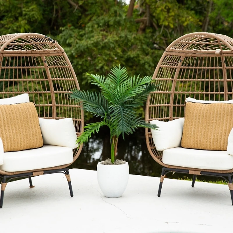 ft. UV Resistant Double Robellini Palm Tree