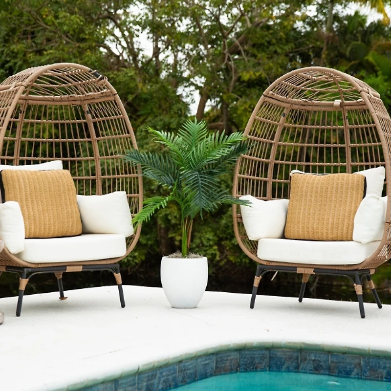 ft. UV Resistant Double Robellini Palm Tree