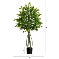 4.5 ft. UV Resistant Artificial Ficus Tree