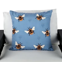 Busy Bumble Bees Outdoor Pillow