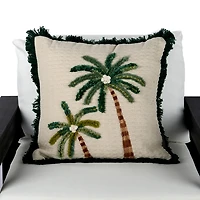 Textured Palms Outdoor Pillow