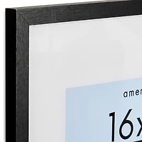 Matte Black Rectangular Picture Frame, 16x20